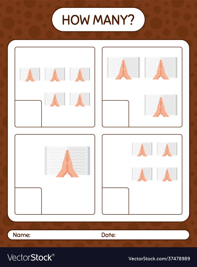 How many counting game with reading quran vector image How many counting game with reading quran