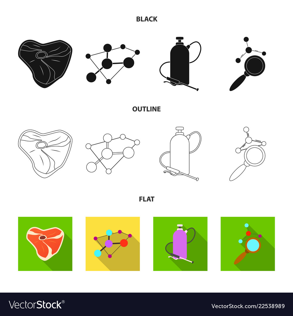 Isolated object of and sign collection vector image Isolated object of and sign collection