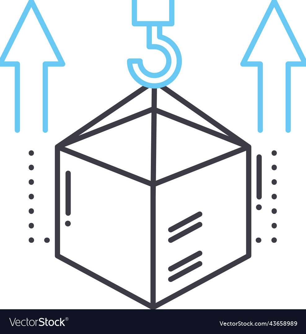 Loading line icon outline symbol vector image Loading line icon outline symbol