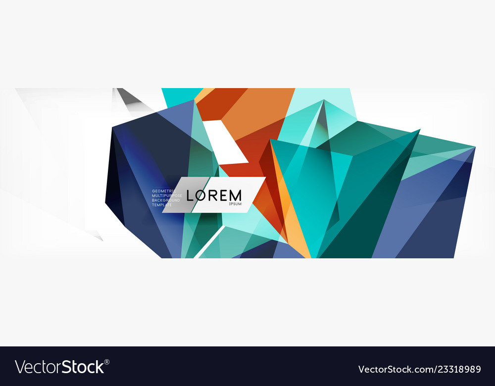 Mosaic triangular low poly style abstract vector image Mosaic triangular low poly style abstract