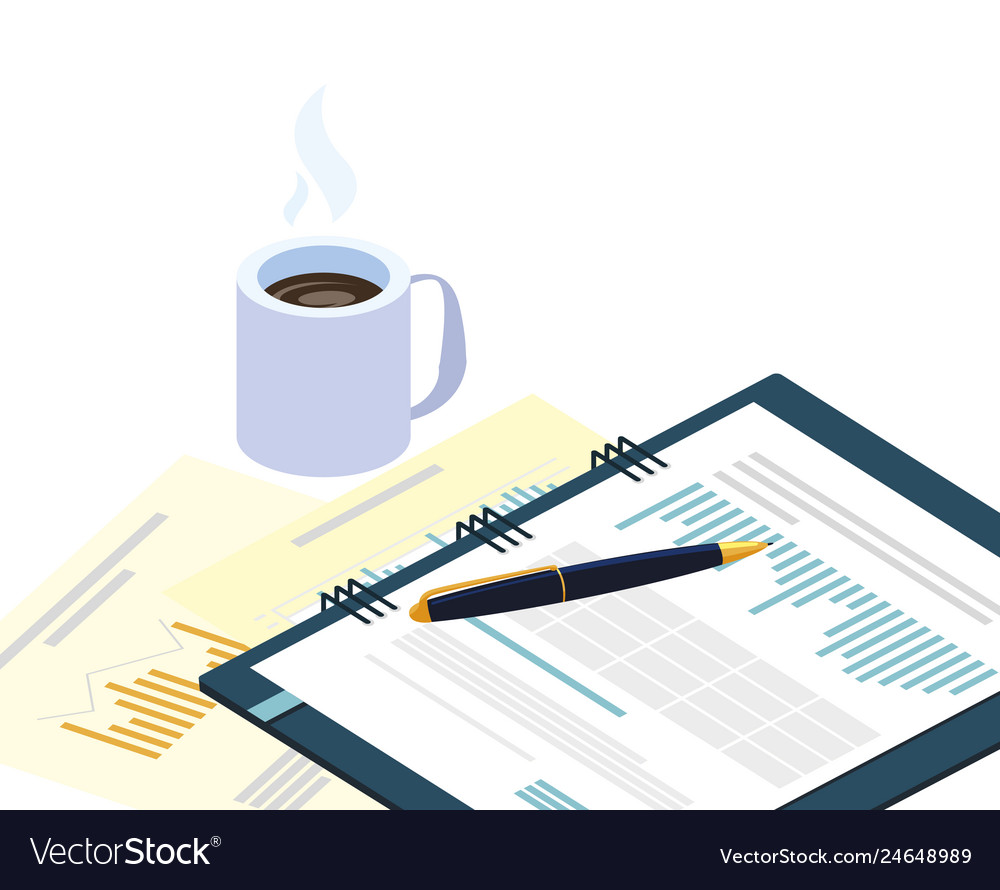 Office notepad with set items