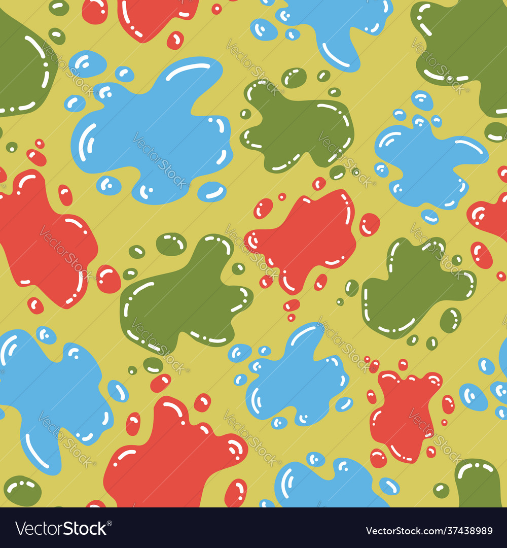 Seamless pattern with multicolored blots vector image Seamless pattern with multicolored blots