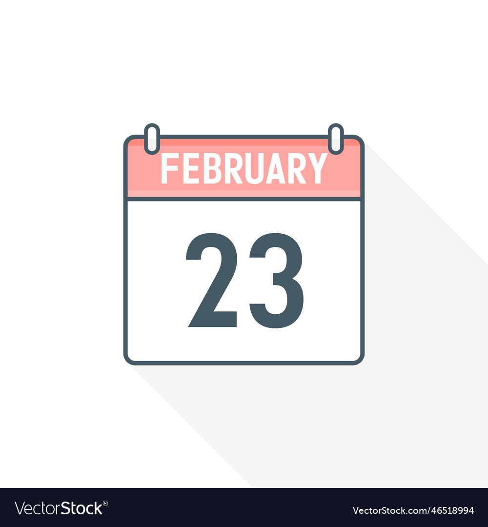 23 Februar Kalender Symbol 23