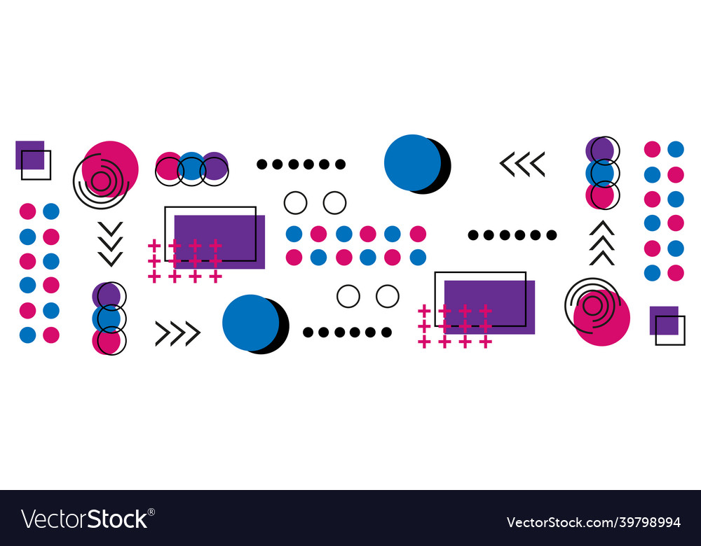 Abstract background with different geometric
