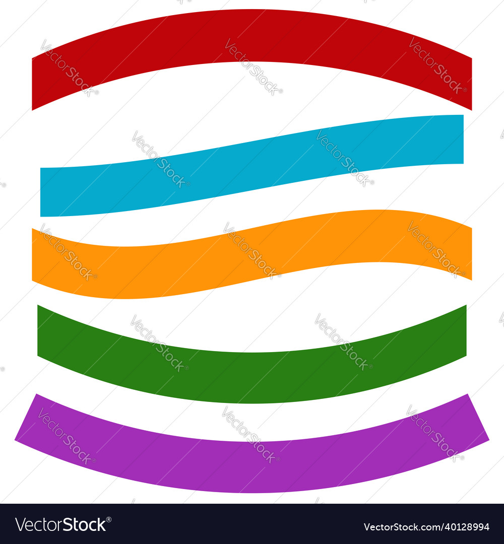 Banner ribbon horizontal shape design element