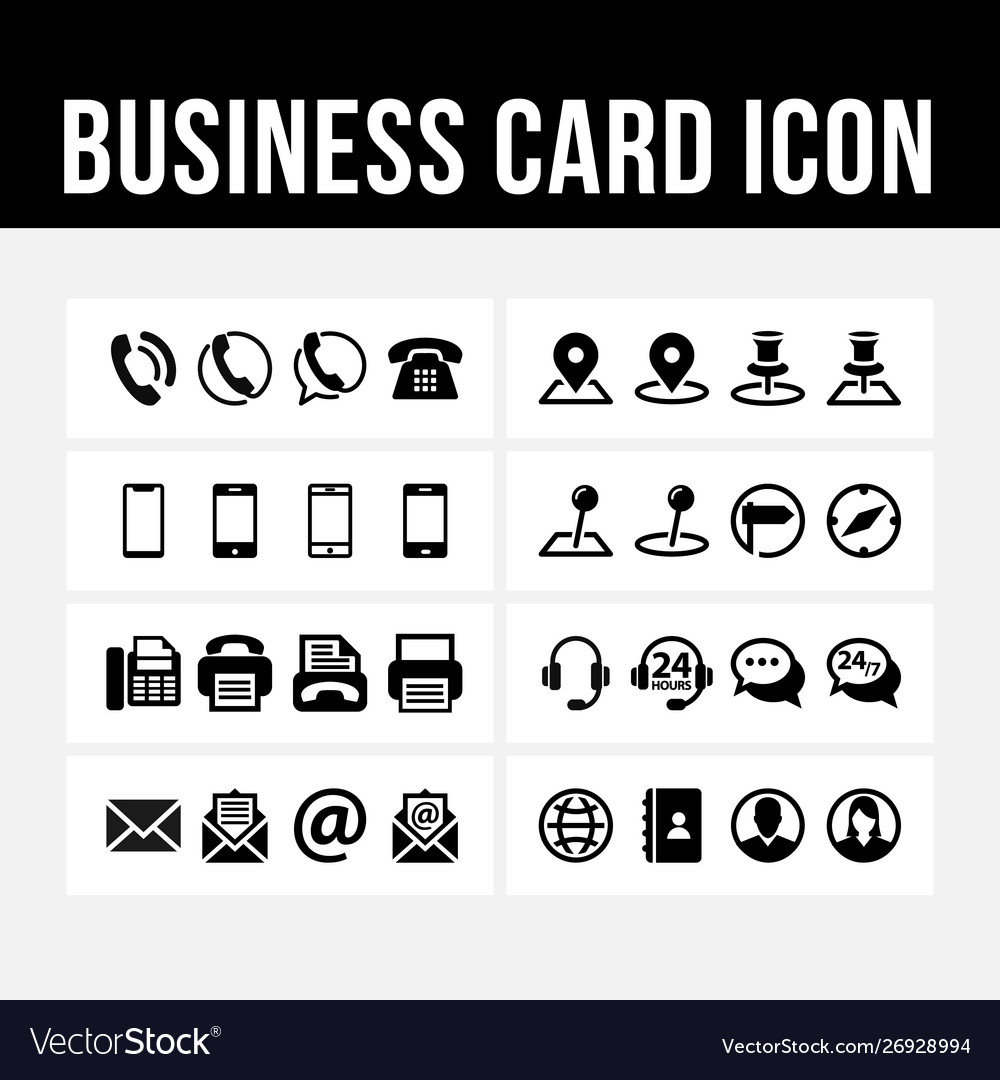 Business card icon contact symbol Royalty Free Vector Image