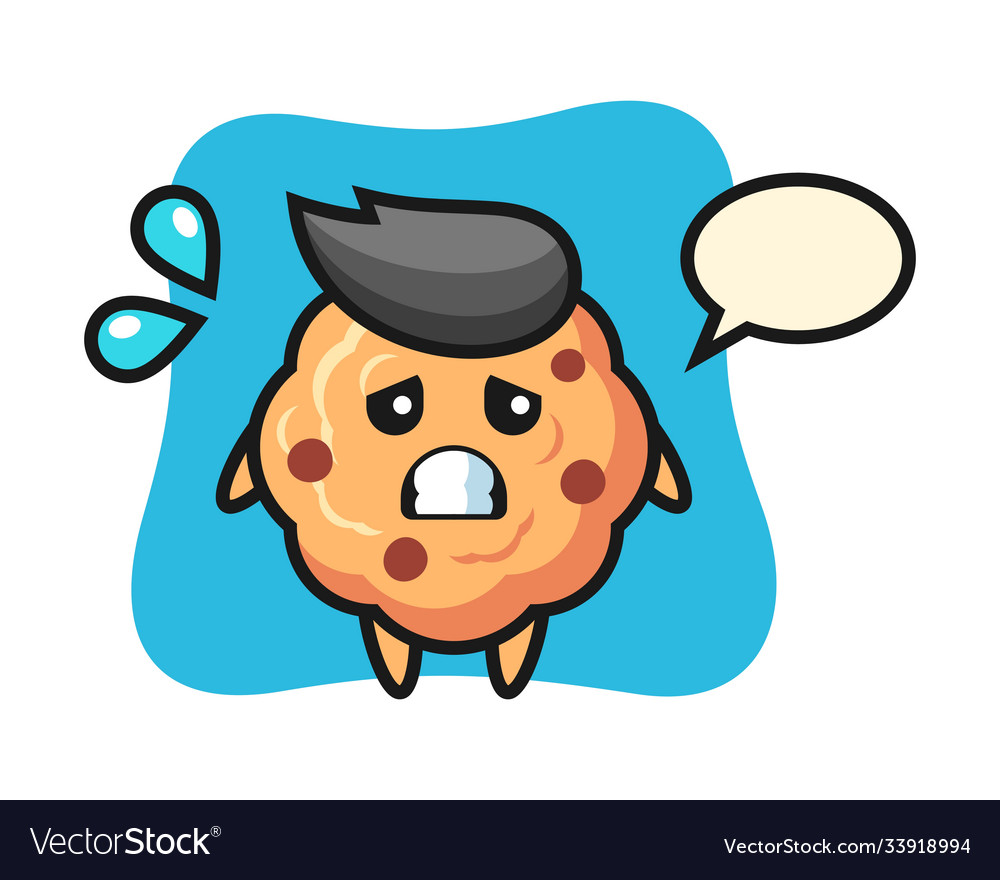 Chocolate chip cookie mascot character