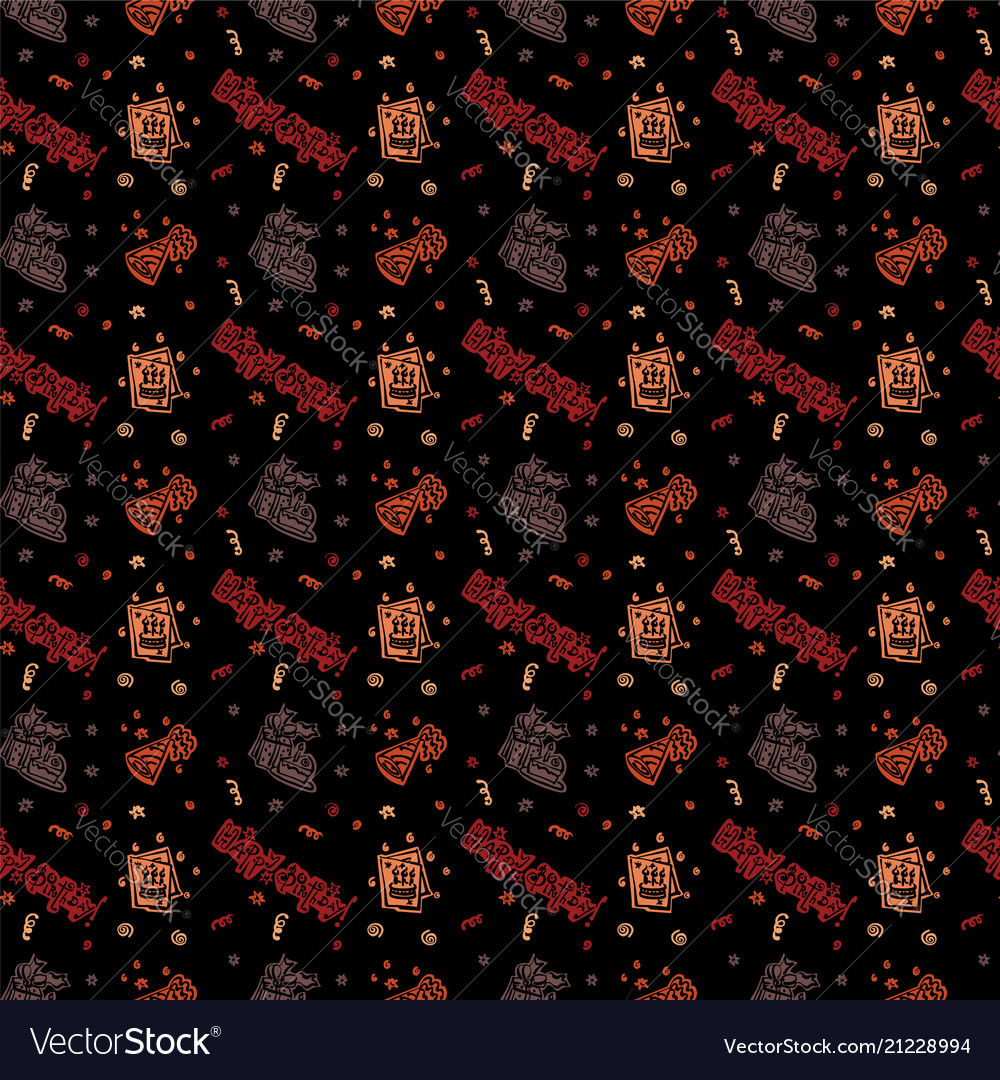 Colorful happy birthday pattern background