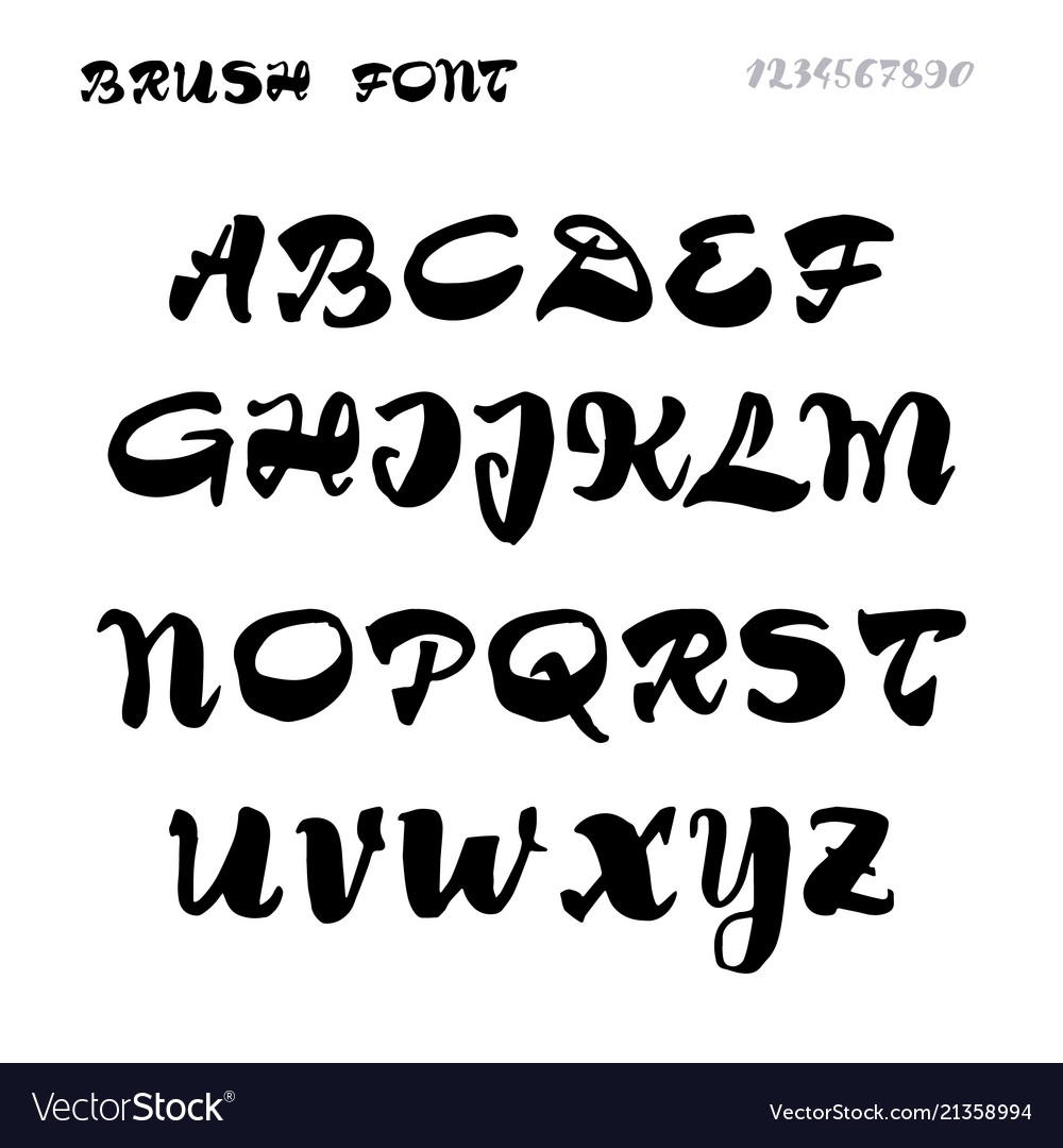 Font - handwriting brush it can be used to create vector image Font - handwriting brush it can be used to create