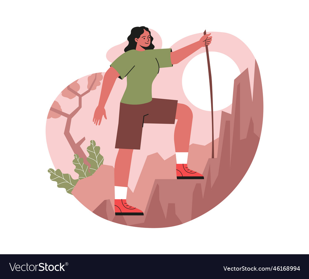 Hiking Travel Or Camping Trip Royalty Free Vector Image