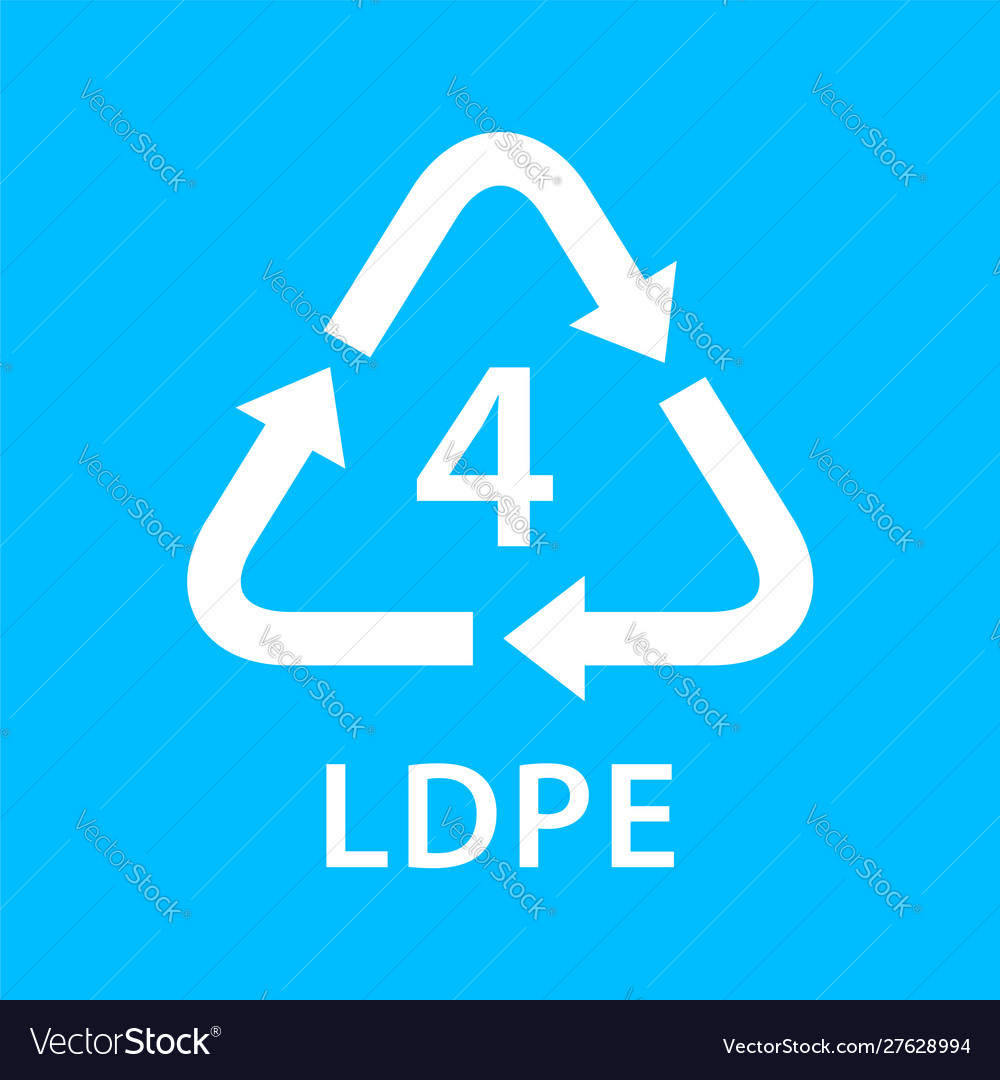 LDPE Recycling Symbol - Type 4