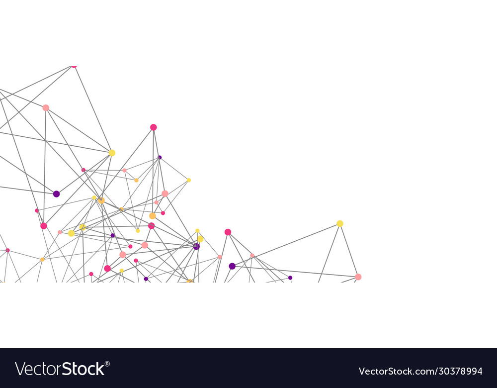 Line points connections triangular technology