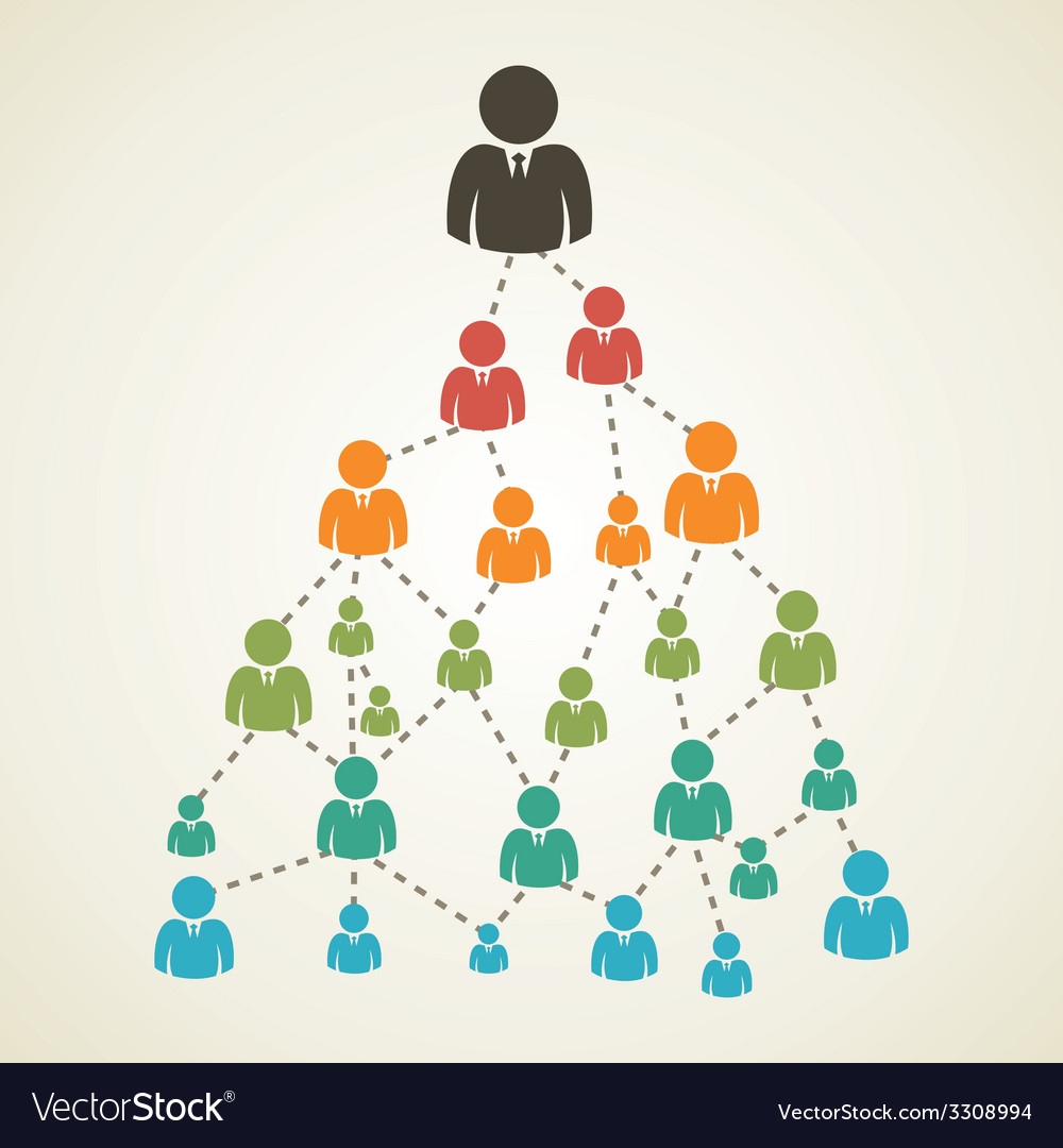 People network and tree of connection Royalty Free Vector