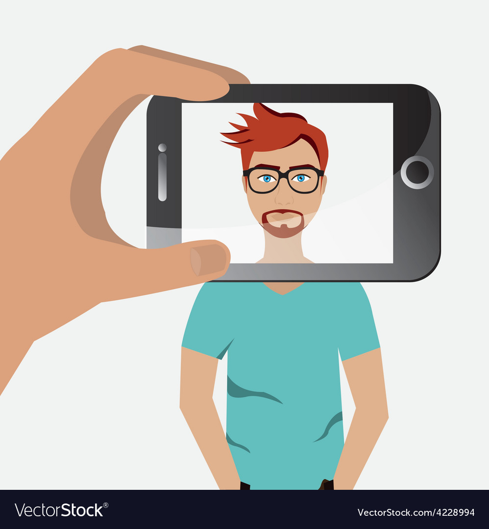 Selfie design Royalty Free Vector Image - VectorStock