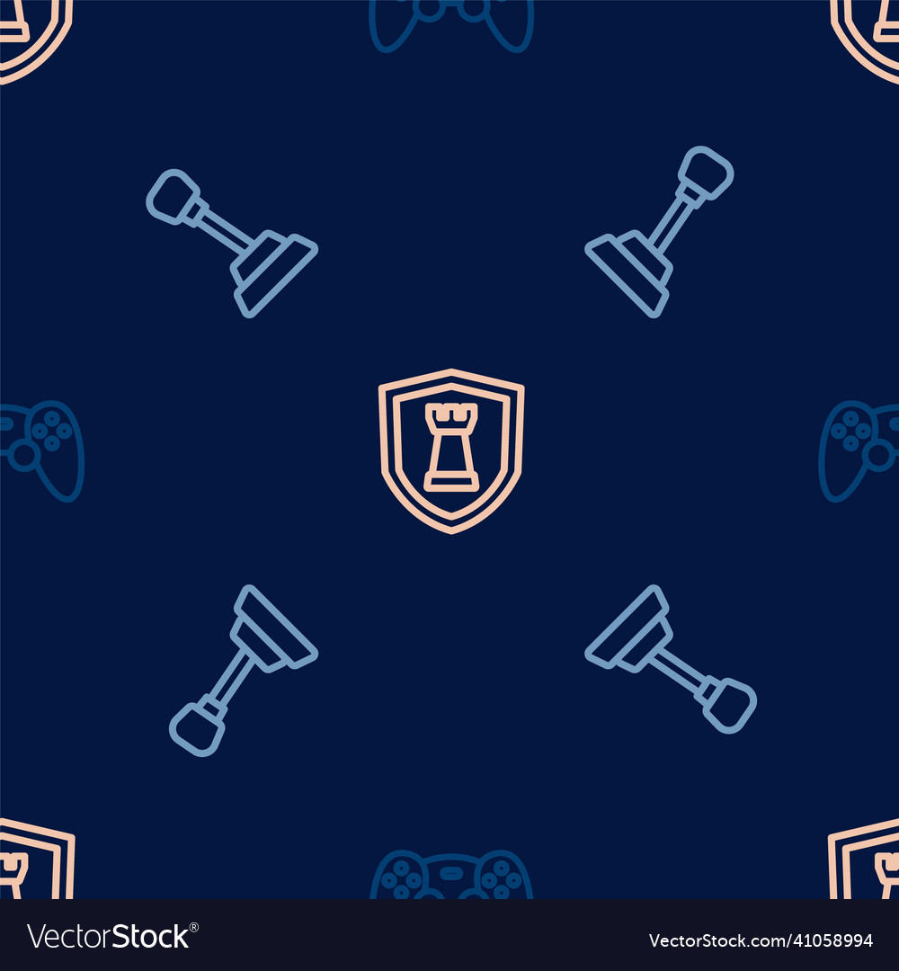 Set line game controller or joystick gear shifter vector image Set line game controller or joystick gear shifter