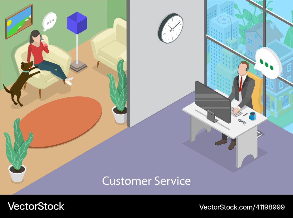 3d isometric flat conceptual Royalty Free Vector Image