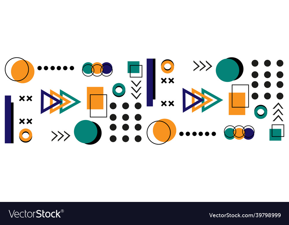 Abstract background with different geometric