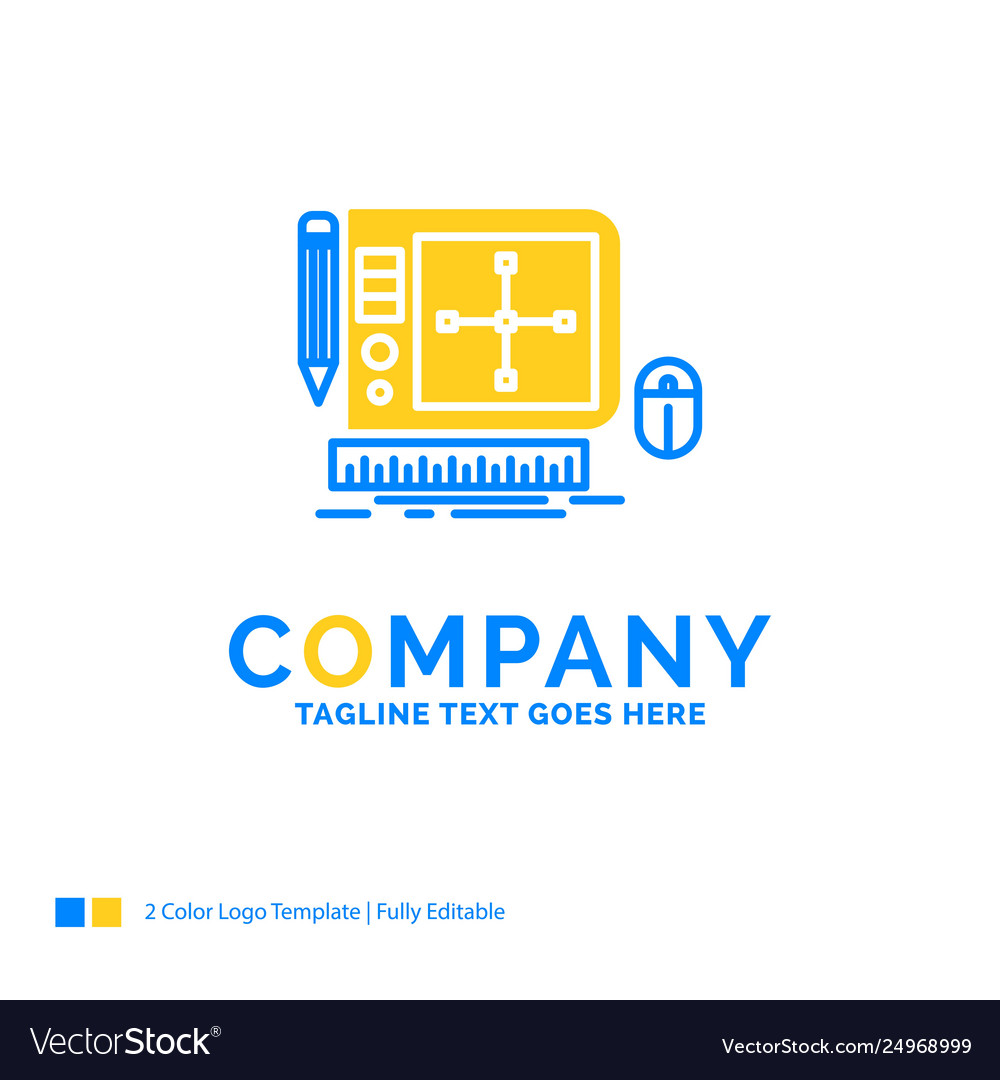 Design graphic tool software web designing blue vector image Design graphic tool software web designing blue