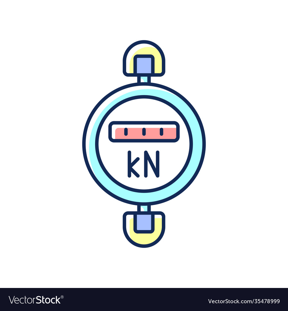 Dynamometer rgb color icon