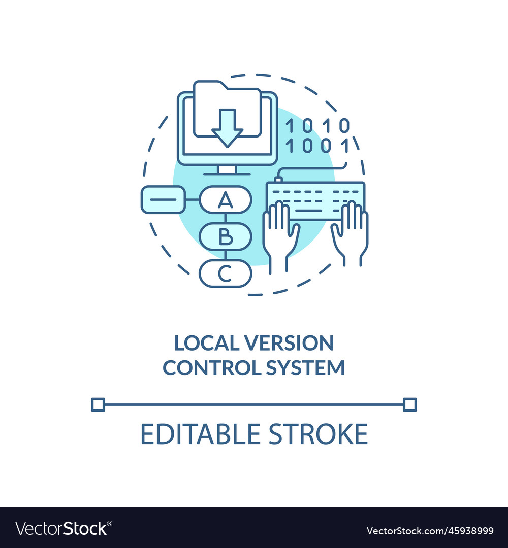 Local version control system turquoise concept