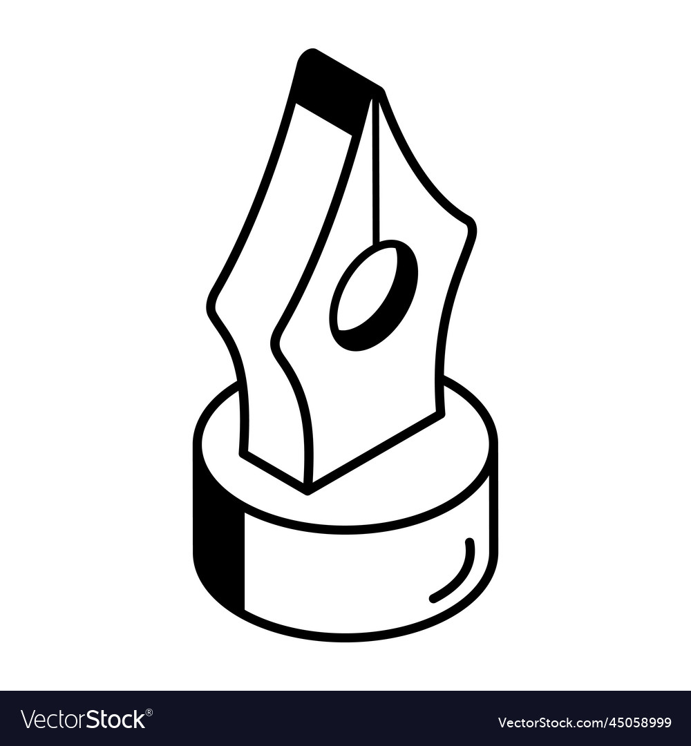 Ready to use isometric icon of nib