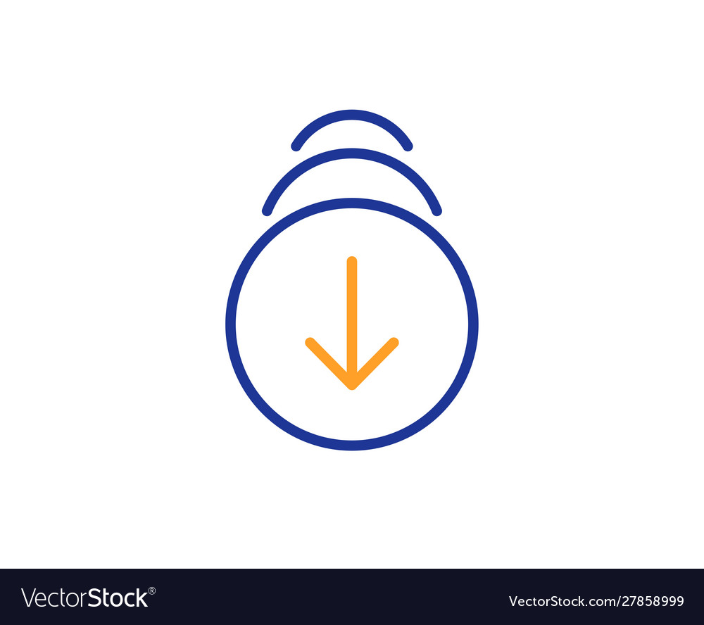 Scroll down arrow line icon scrolling screen sign