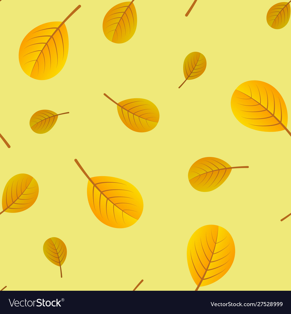 Seamless pattern yellow leaves