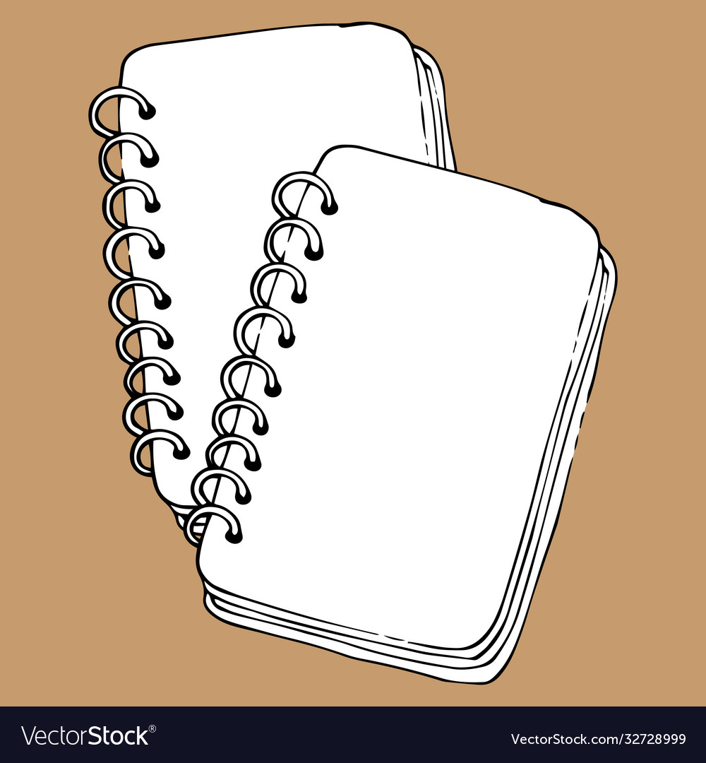 Set notepad sketchbook icon a notebook vector image Set notepad sketchbook icon a notebook