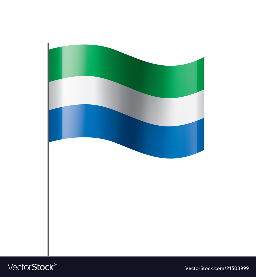 Sierra leone flag Royalty Free Vector Image - VectorStock