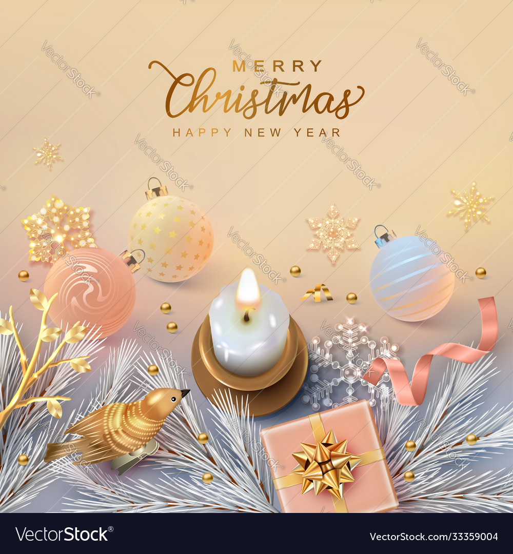 Christmas and new year card Royalty Free Vector Image