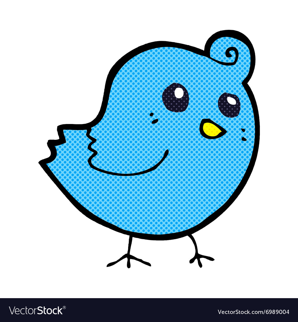 Comic cartoon bird Royalty Free Vector Image - VectorStock