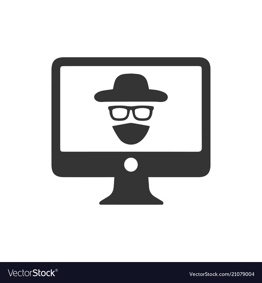 Cyber hacker icon