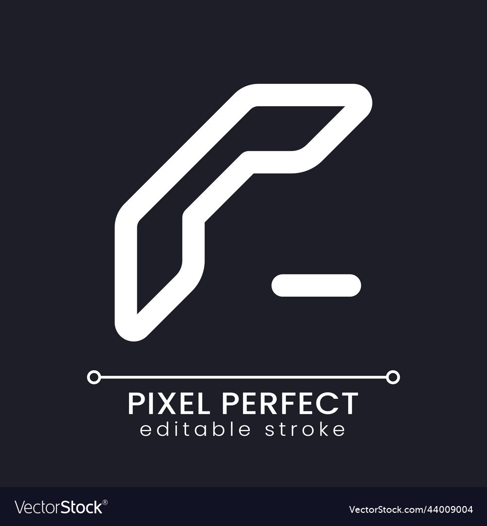 Delete contact pixel perfect white linear ui icon vector image Delete contact pixel perfect white linear ui icon