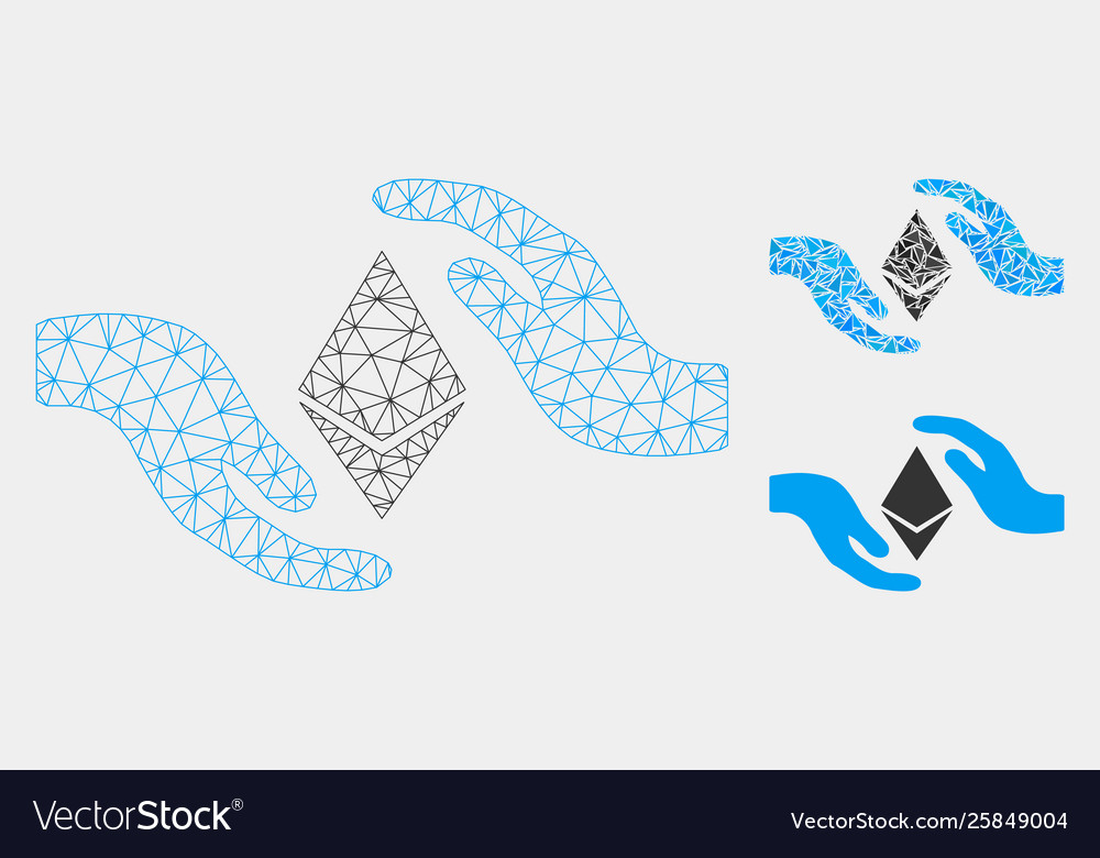 Ethereum care hands mesh carcass model