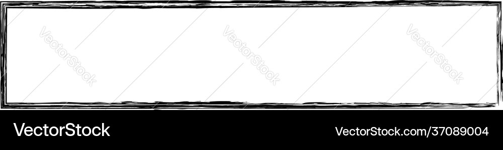 Grungy rectangular frame border plaque outline Vector Image