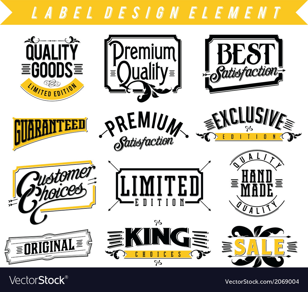 Label design element