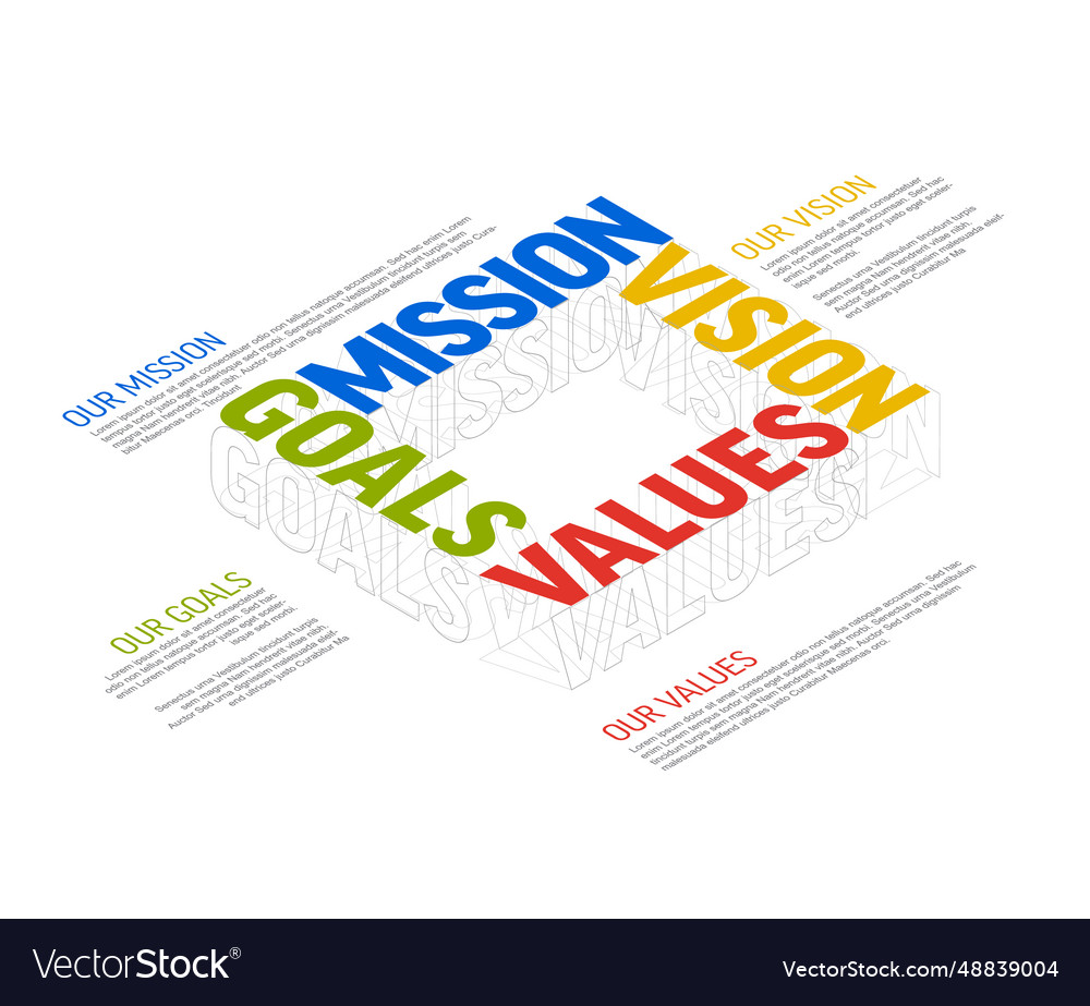 Light company profile statement mission vision Vector Image