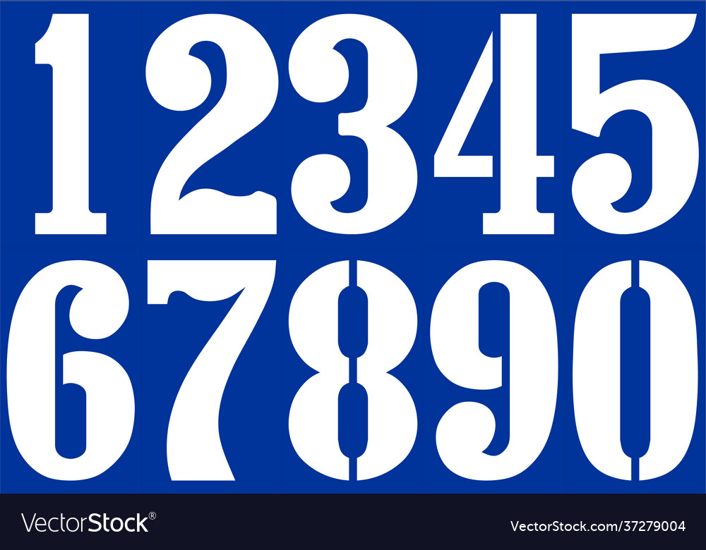 Numbers stencil