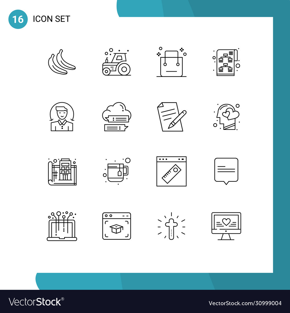 Outline pack 16 universal symbols male