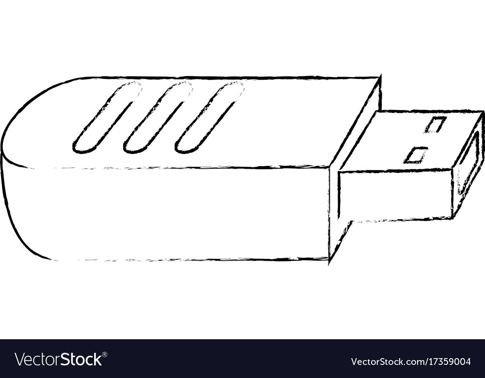 Usb memory isolated icon