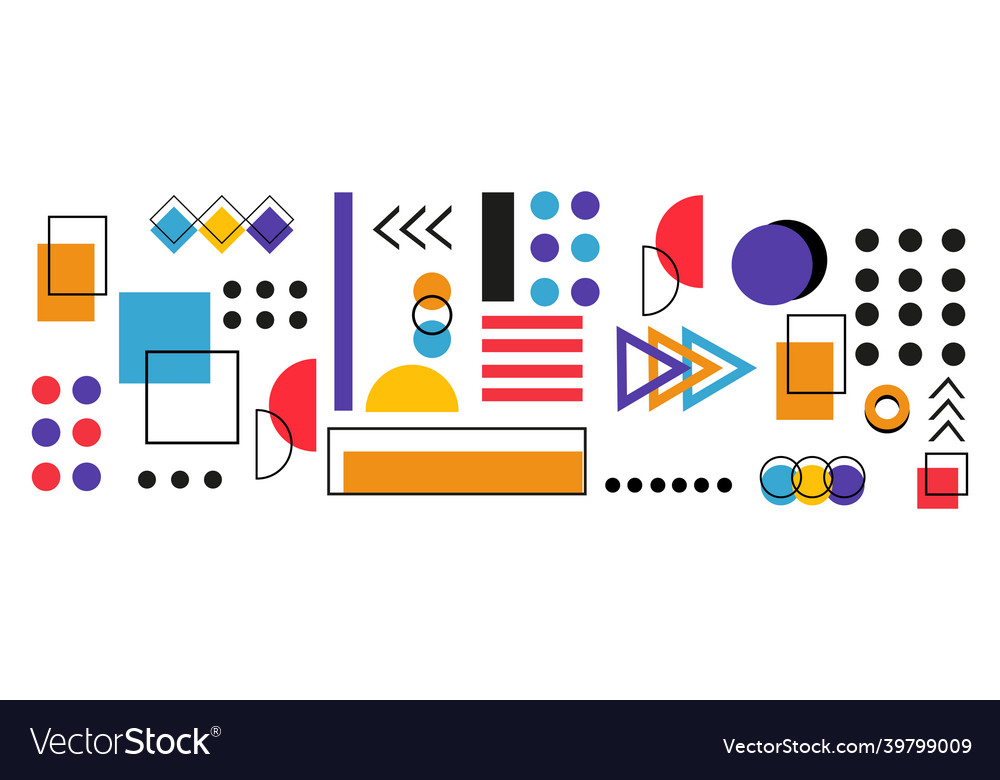 Abstract background with different geometric