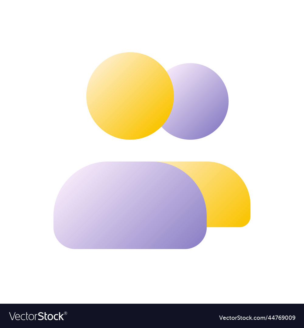 Accounts changing flat gradient two-color ui icon