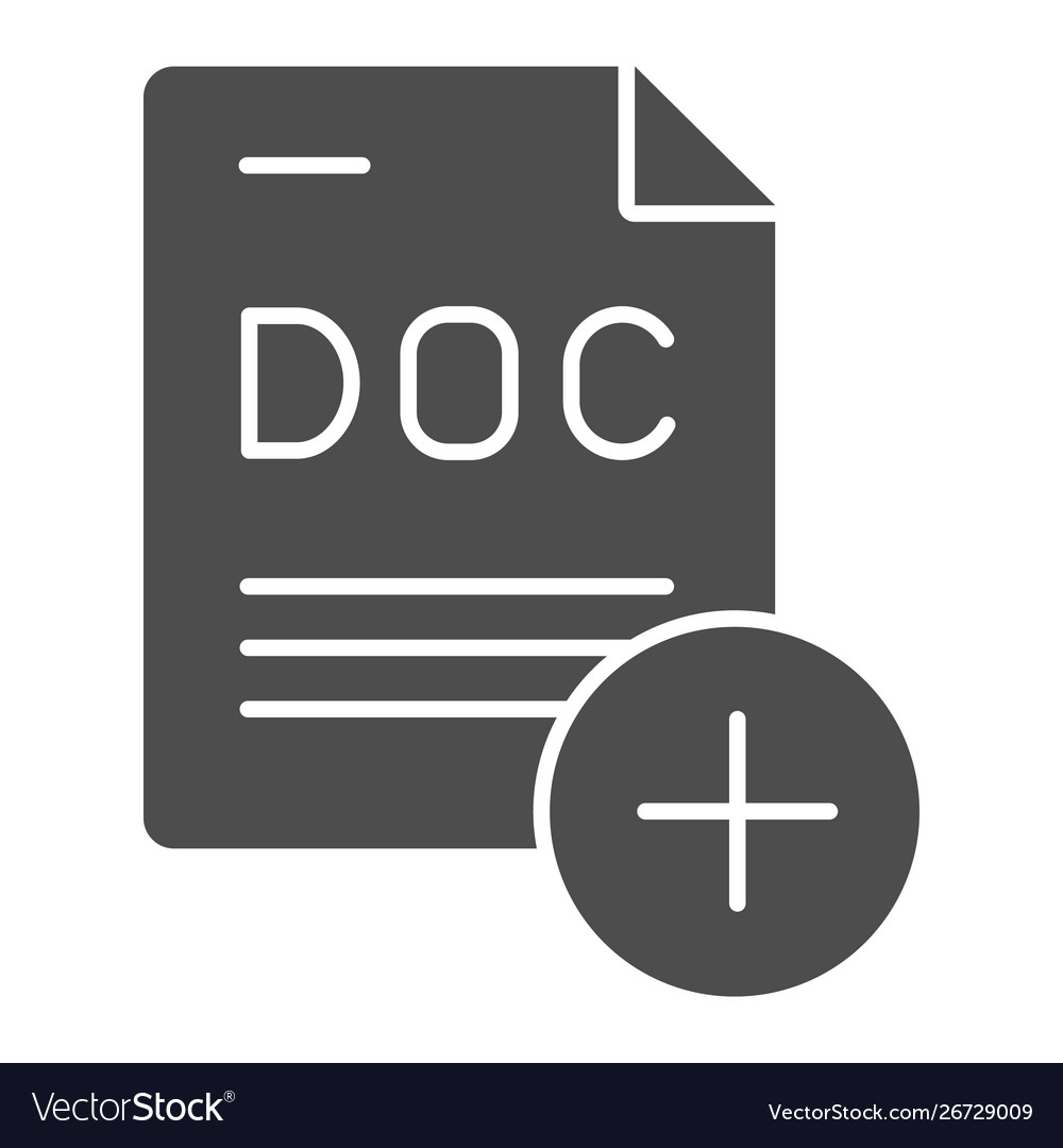Add document solid icon file with plus