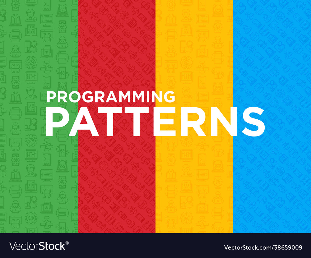 Four different programming seamless patterns