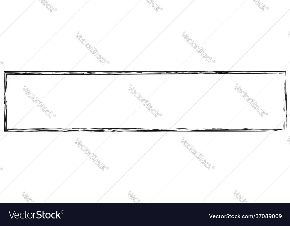 Grungy rectangular frame border plaque outline