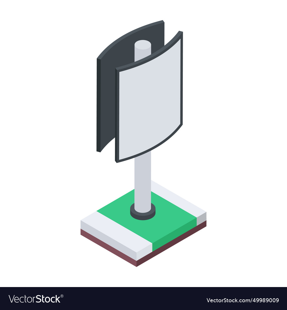 Isometric style advertising billboards icon