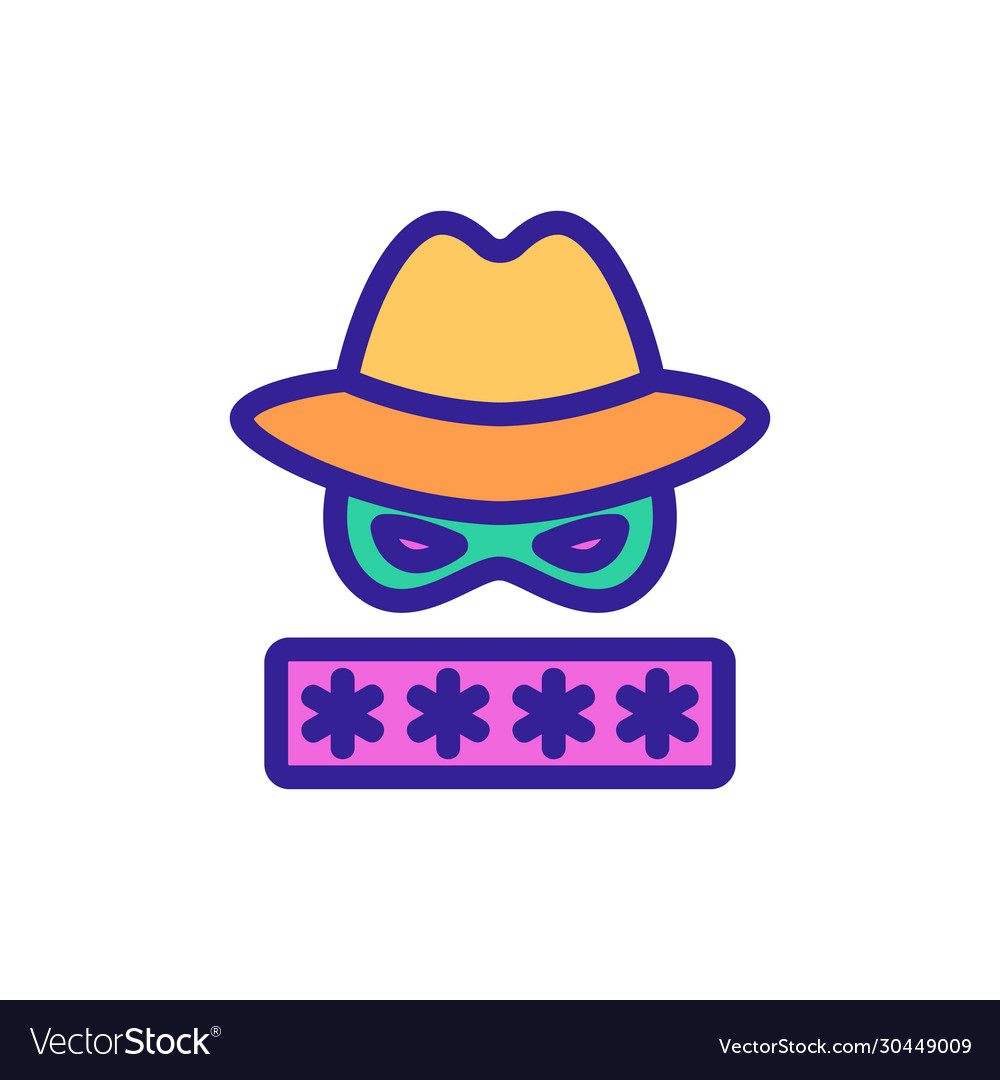 Password hacker icon outline