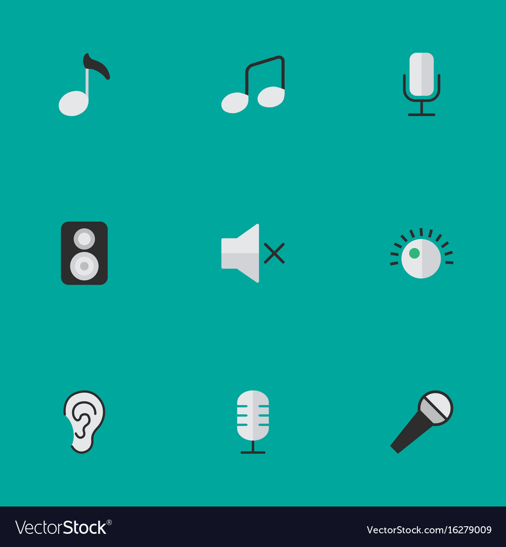 Set of simple sound icons