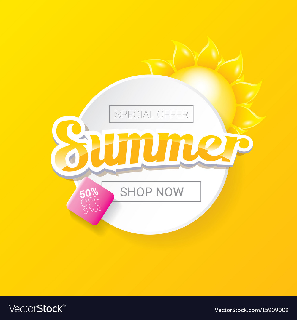 Special offer summer label design template Vector Image