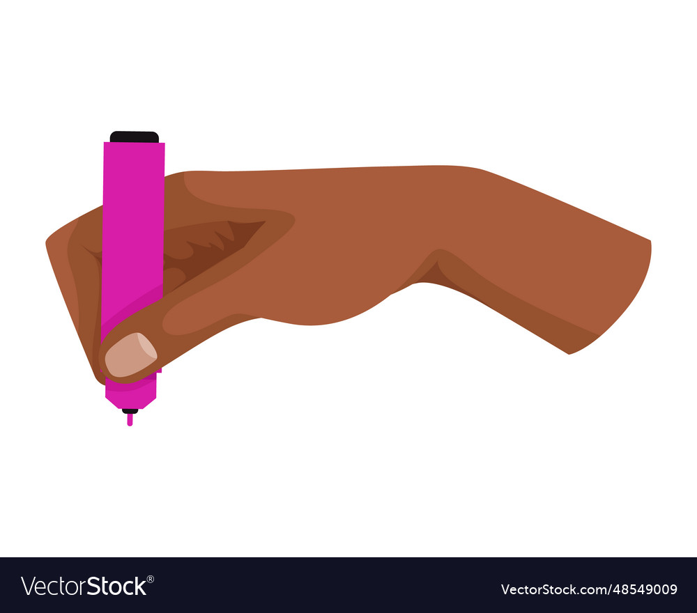 Writing tool in hand vector image Writing tool in hand